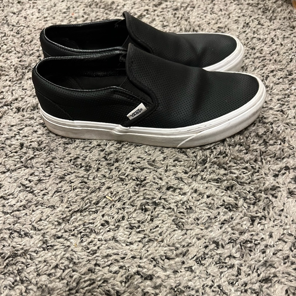Vans perforated leather slip on